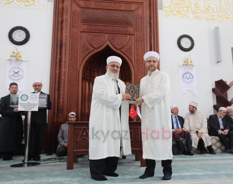 Akyazıda 20 Kurra Hafız İçin İcazet Merasimi Düzenlendi