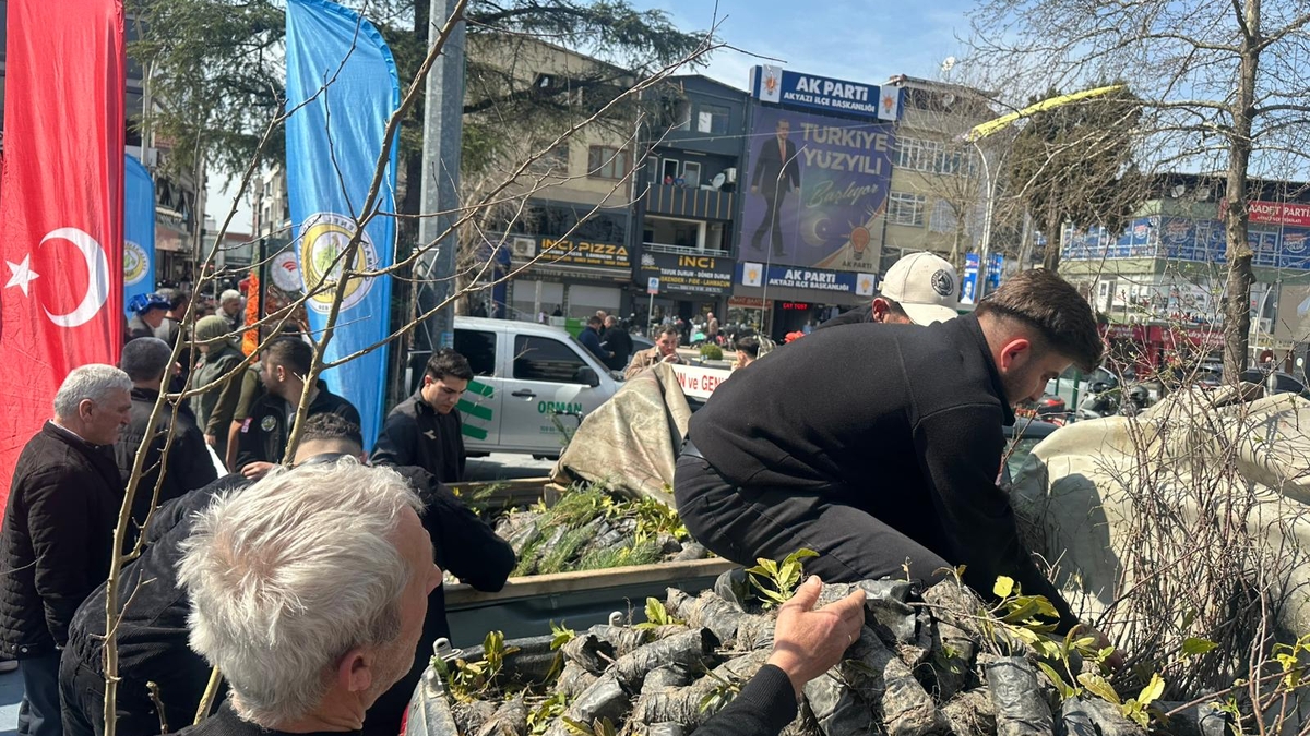 Akyazı’da 3 bin fidan ücretsiz dağıtıldı
