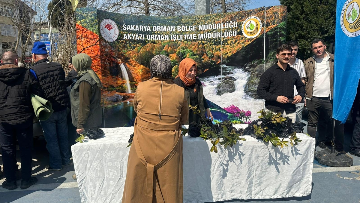 Akyazı’da 3 bin fidan ücretsiz dağıtıldı