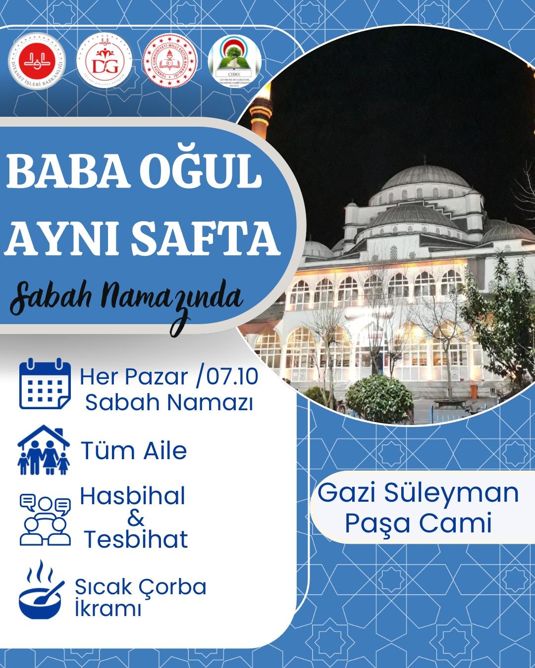 Akyazı’da baba oğul sabah namazı buluşması