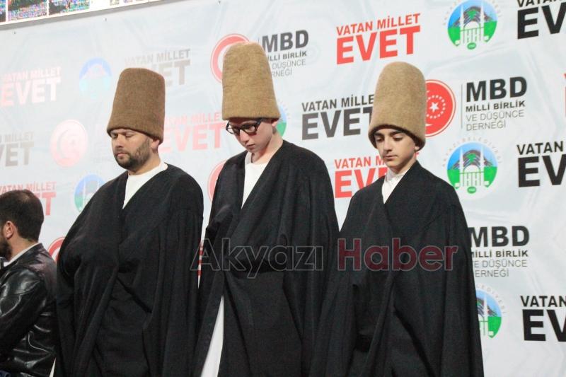 Akyazıda Binler Demokrasi Meydanını Doldurdu