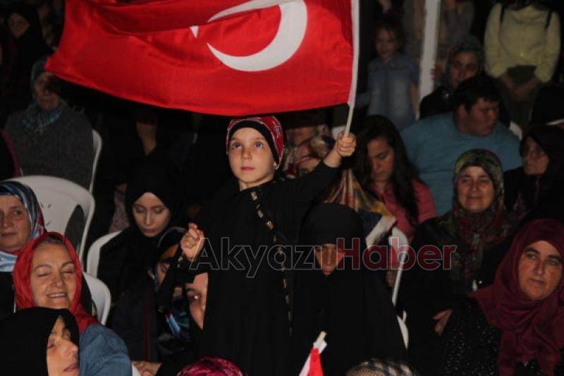 AKYAZIDA DEMOKRASİ VE MİLLİ İRADE NÖBETİNE BÜYÜK İLGİ