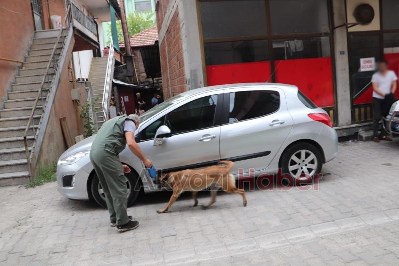 Akyazıda eve Narkotik köpeğiyle baskın