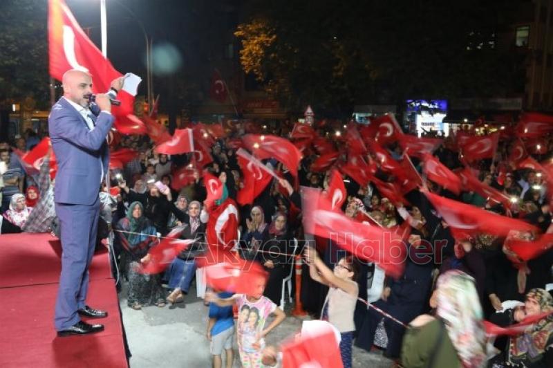 AKYAZIDA İKİNCİ EMRE KADAR MİLLİ İRADE VE DEMOKRASİ NÖBETİ SÜRÜYOR