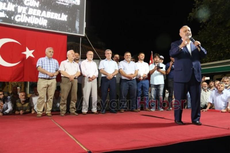 AKYAZIDA İKİNCİ EMRE KADAR MİLLİ İRADE VE DEMOKRASİ NÖBETİ SÜRÜYOR