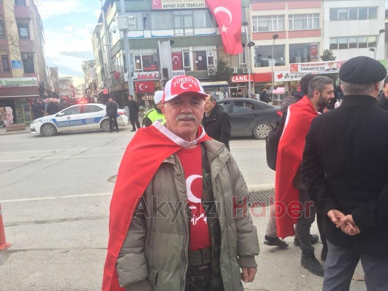   Akyazı’da Mehmetçiğe Destek Yürüyüşü Düzenlendi