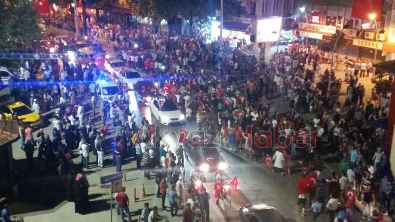 Akyazıda Milli İrade ve Demokrasi Nöbeti