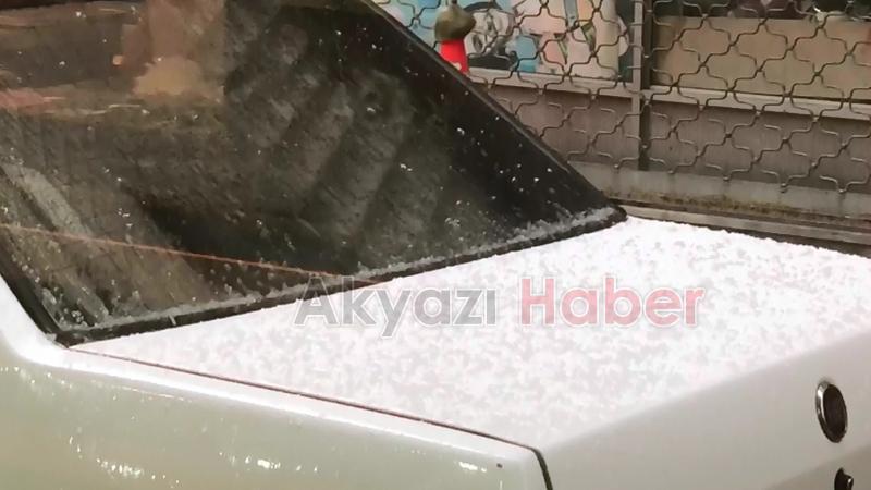 Akyazıda sulu kar sürprizi