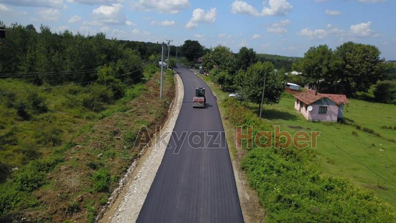 AKYAZIDA YOLLAR SICAK ASFALT İLE BULUŞTU