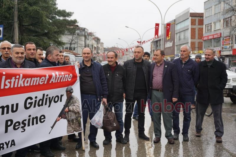 Akyazı’dan Afrin’e Askerimize Destek için Yola Çıktılar
