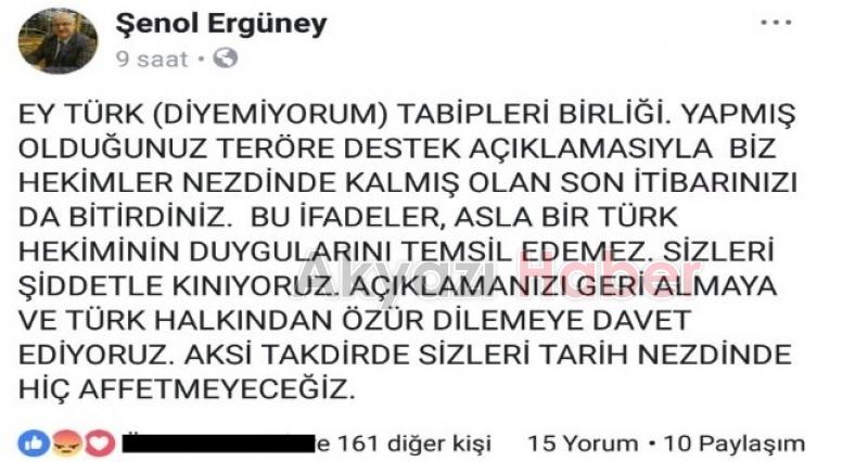 Akyazılı İl Sağlık Müdüründen TTB’nin Afrin mesajına sert tepki
