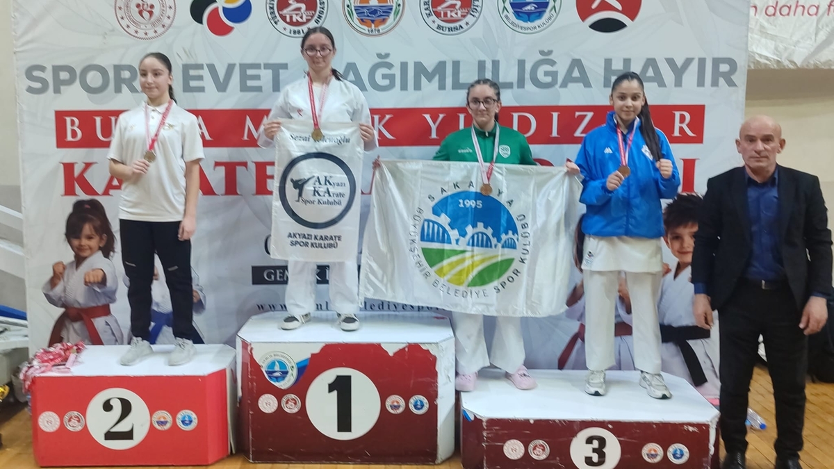 Akyazılı karateciler madalyaları topladı