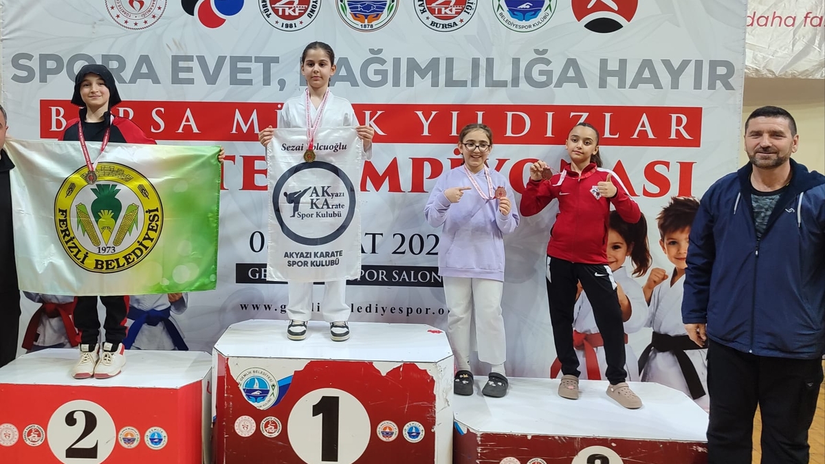 Akyazılı karateciler madalyaları topladı