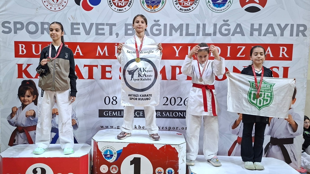 Akyazılı karateciler madalyaları topladı