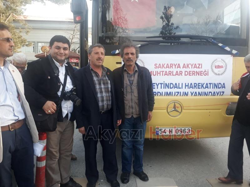 Akyazılı Muhtarlar Afrin’e Destek İçin Yola Çıktı