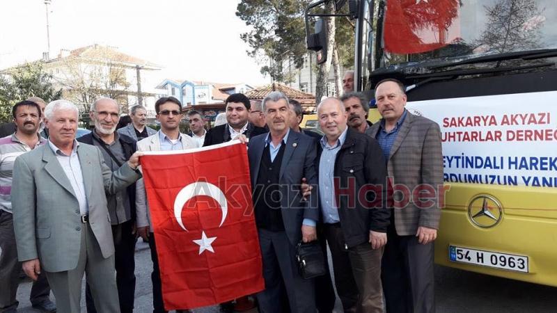 Akyazılı Muhtarlar Afrin’e Destek İçin Yola Çıktı