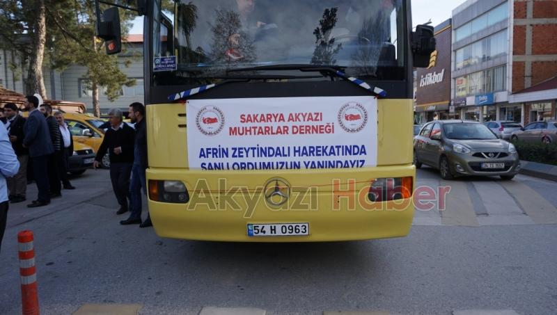 Akyazılı Muhtarlar Afrin’e Destek İçin Yola Çıktı