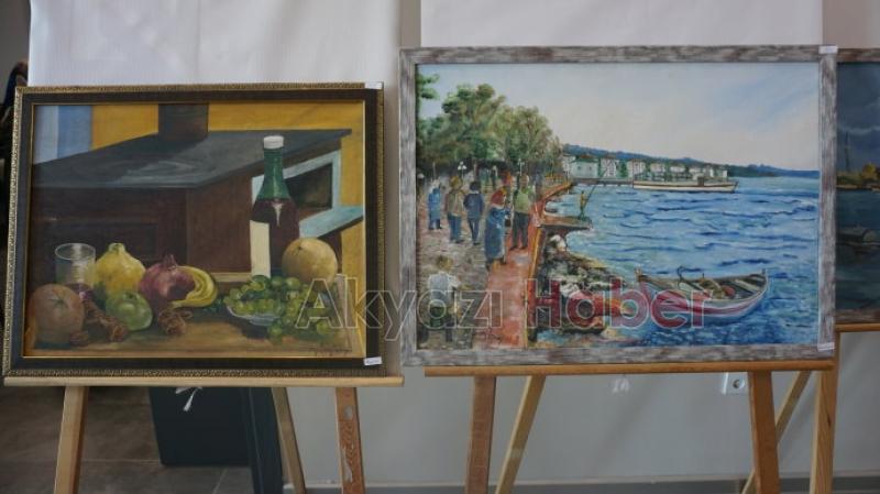 Akyazılı ressamın sergisi açıldı