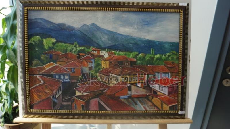 Akyazılı ressamın sergisi açıldı