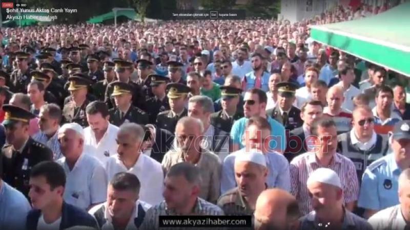 Akyazılı Şehit Uzman Çavuş Yunus Aktaş Ebediyete Uğurlandı