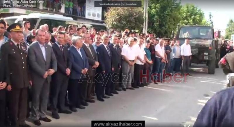 Akyazılı Şehit Uzman Çavuş Yunus Aktaş Ebediyete Uğurlandı