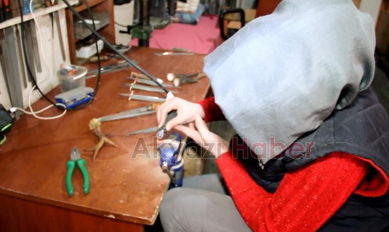 Akyazının tek kadın bıçak ustasının hikayesi