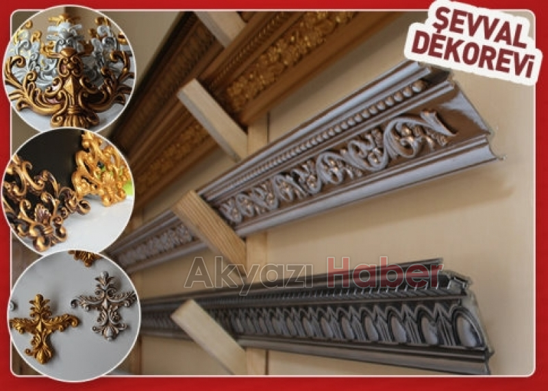 Altın Varaklı Kartonpiyer Süslemeler İle EVİNİZİ SARAYA ÇEVİRİN!!!