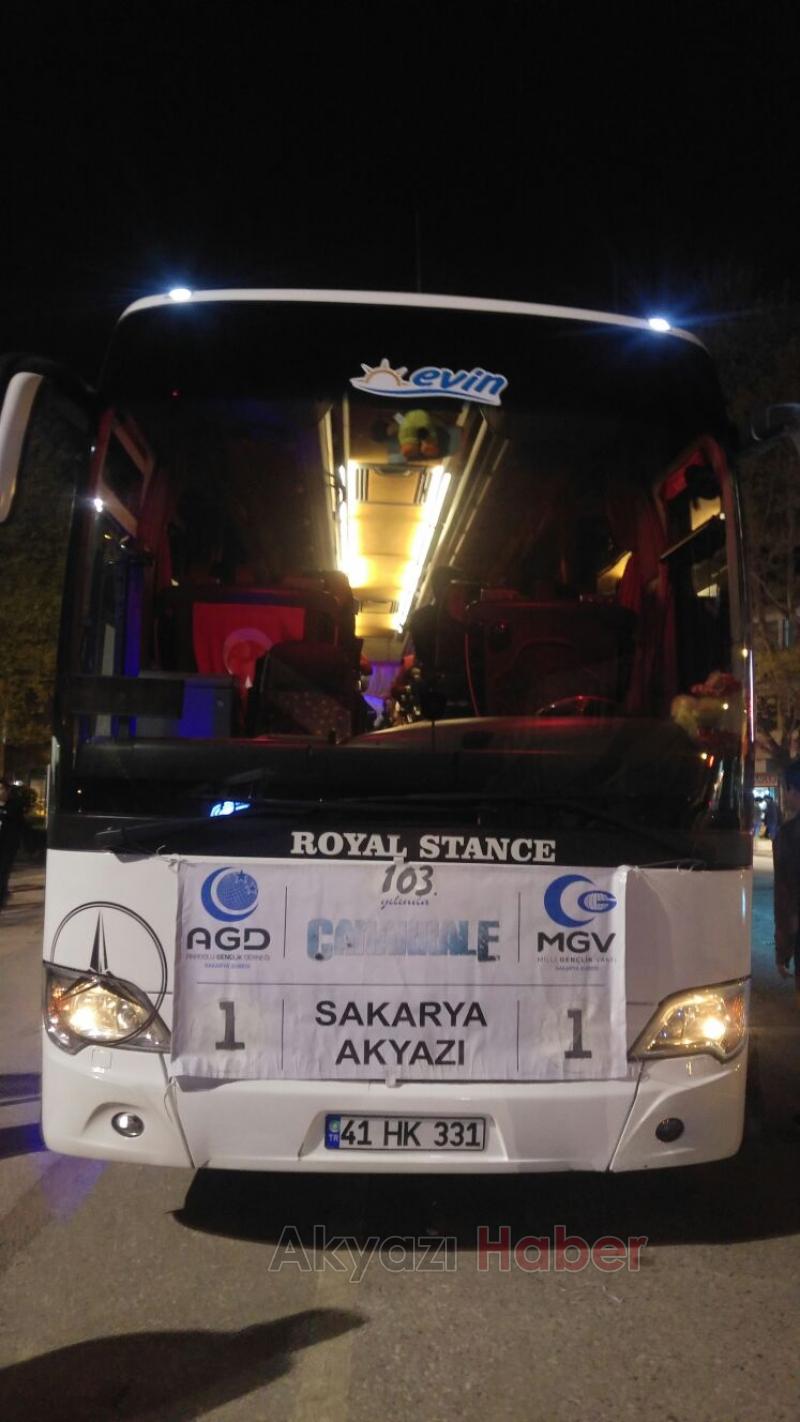 ANADOLU GENÇLİK DERNEĞİ AKYAZI İLÇE TEMSİLCİLİĞİ ÇANAKKALE GEZİSİ DÜZENLEDİ