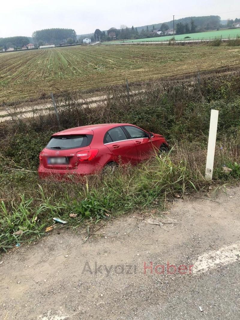 Anayola kontrolsüz çıktı kaza beraberinde geldi