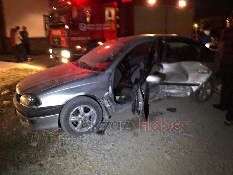 Araç içinde Sıkışan Sürücü İtfaiye Tarafından Kurtarıldı