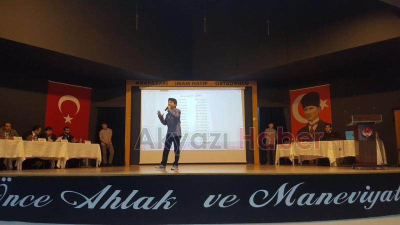 Arapça Şiir Okuma Yarışmasında Akyazılı Muhammed Dereceye Girdi