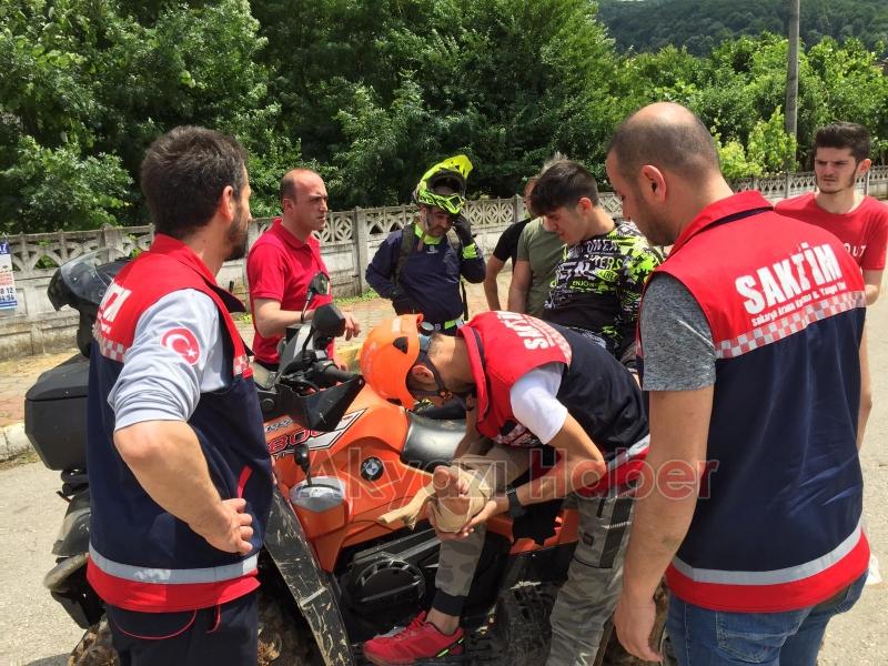 ARAZi MOTORUYŞA DÜŞEREK YARALANAN KiŞi KURTARILDI