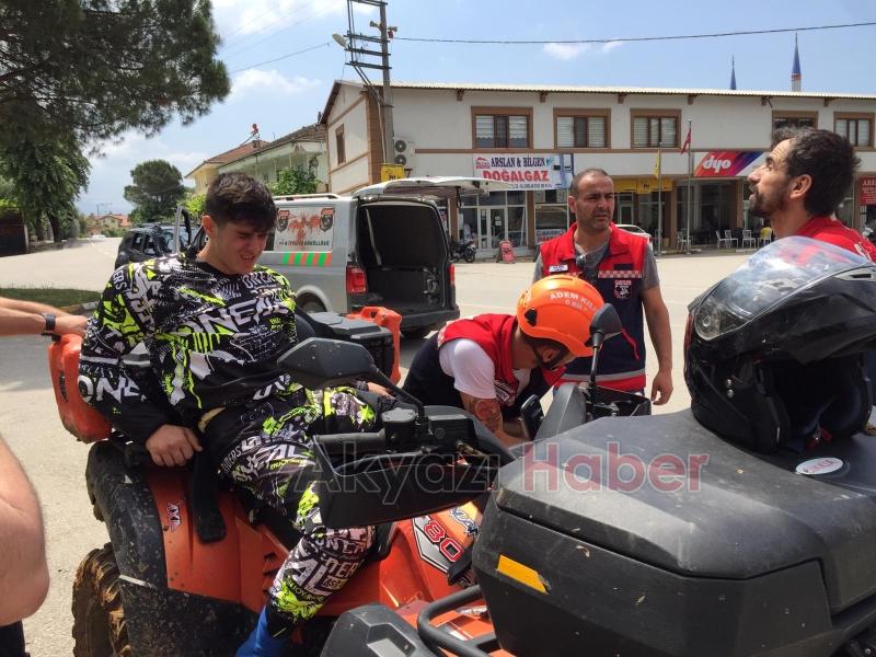 ARAZi MOTORUYŞA DÜŞEREK YARALANAN KiŞi KURTARILDI