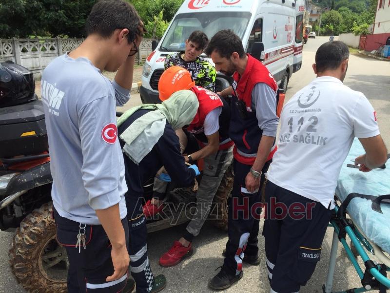 ARAZi MOTORUYŞA DÜŞEREK YARALANAN KiŞi KURTARILDI