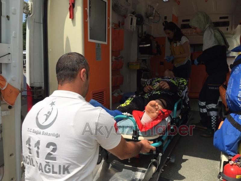 ARAZi MOTORUYŞA DÜŞEREK YARALANAN KiŞi KURTARILDI