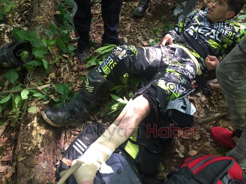 ARAZi MOTORUYŞA DÜŞEREK YARALANAN KiŞi KURTARILDI