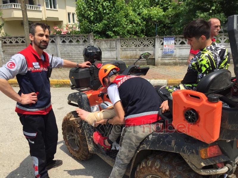 ARAZi MOTORUYŞA DÜŞEREK YARALANAN KiŞi KURTARILDI