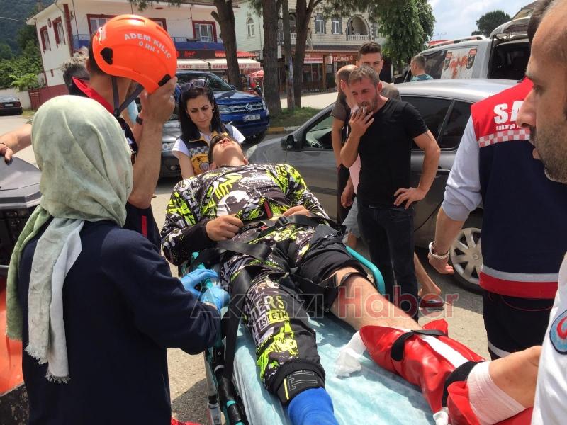 ARAZi MOTORUYŞA DÜŞEREK YARALANAN KiŞi KURTARILDI