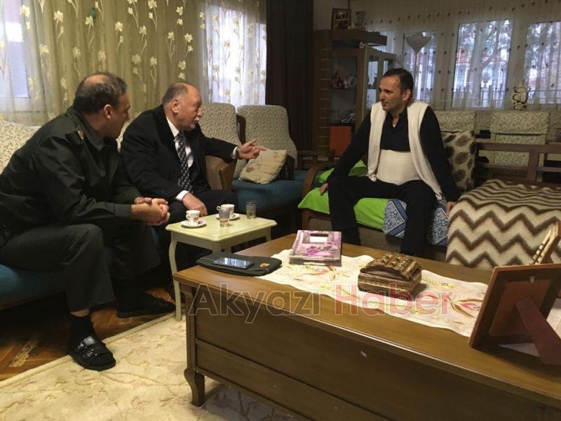ASKERLİK ŞUBE BAŞKANINA GEÇMİŞ OLSUN ZİYARETİ