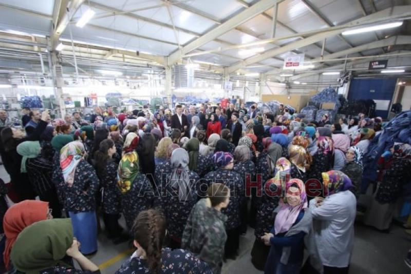 Atabekten Akyazı çıkarması  Şehit Ailesini ziyaret etti  Fabrikalarda işçilerle buluştu