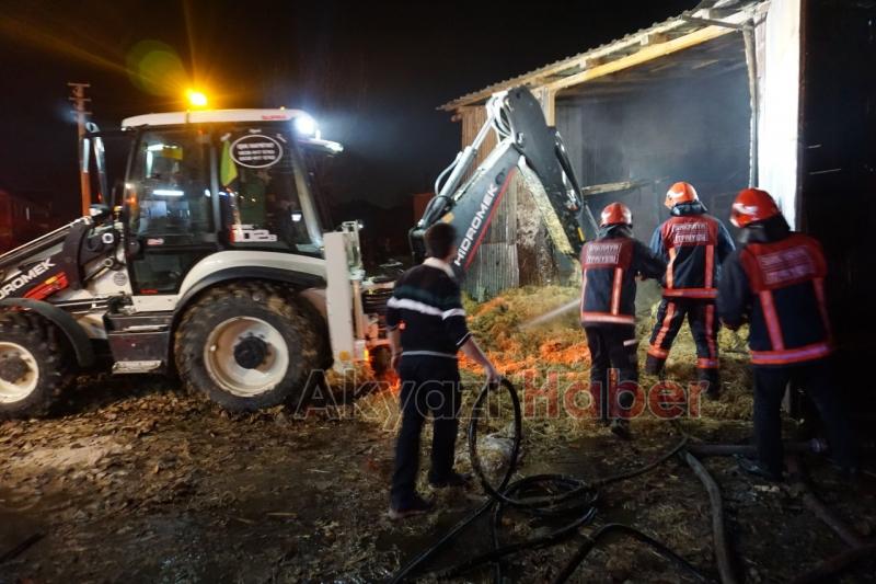  ATÖLYE VE SAMANLIK YANGINI KORKUTTU