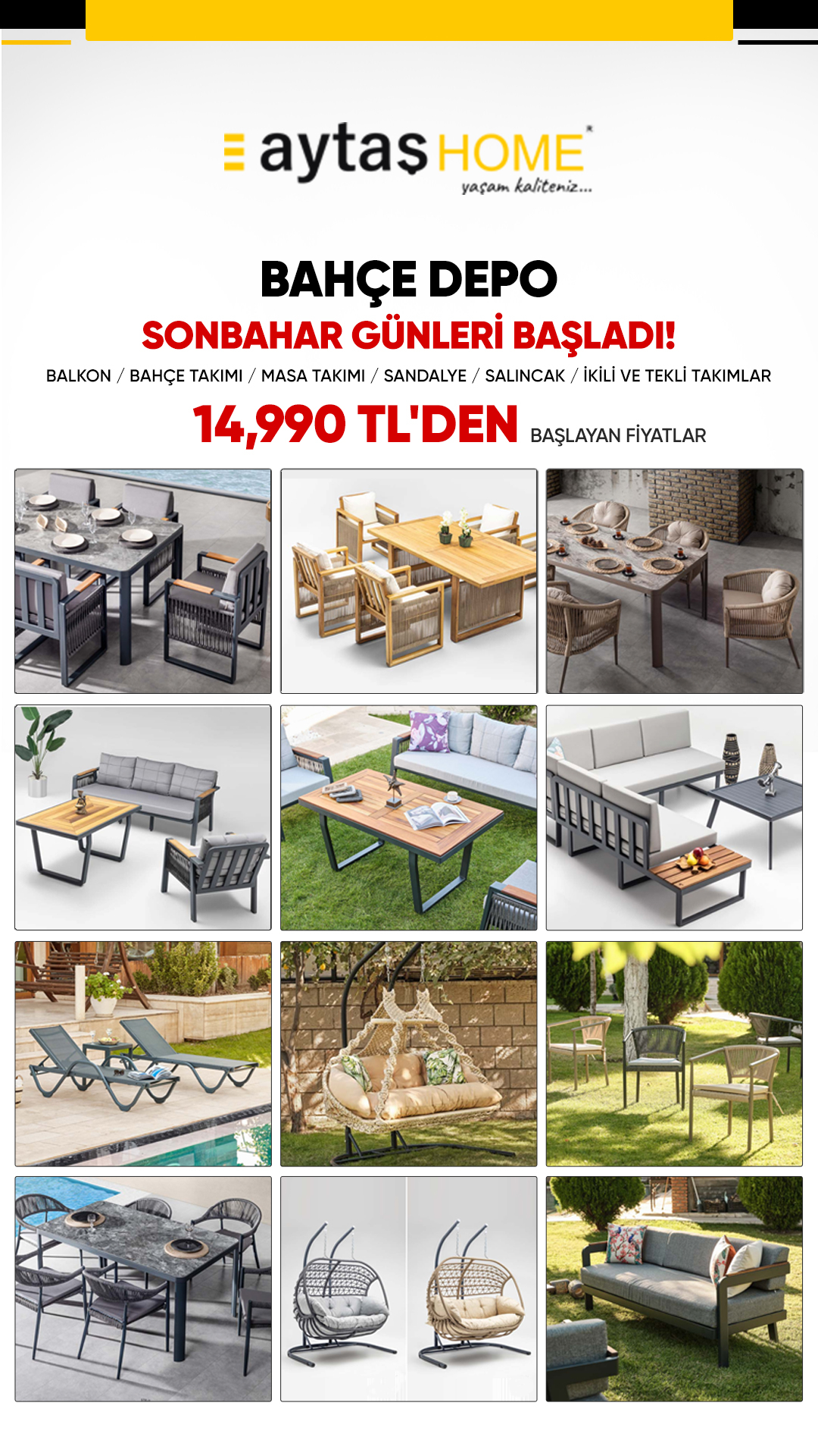 Aytaş Home Bahçe Depo Sonbahar Günleri Başladı!