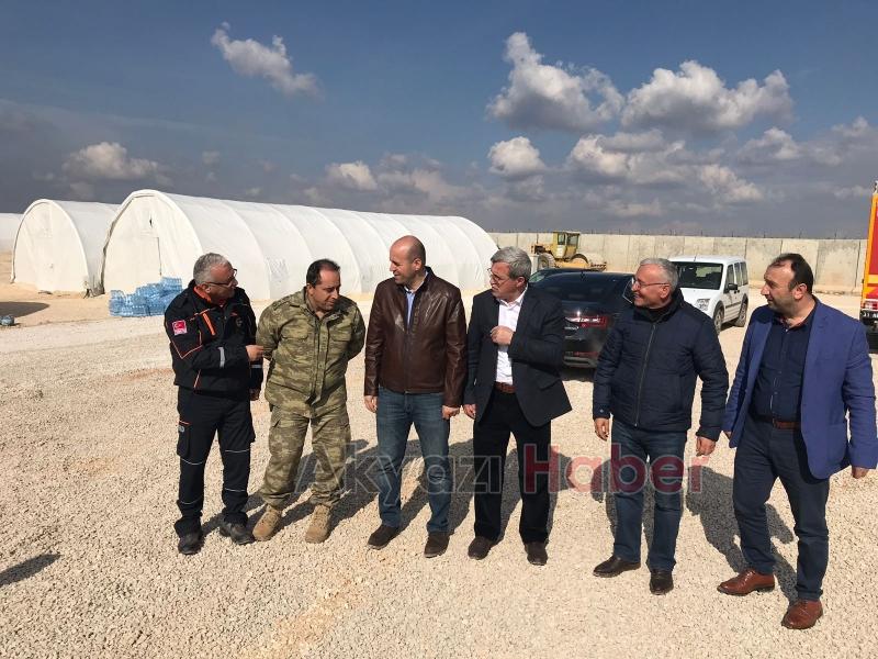 Başkan Akcan Afrin Sınırında