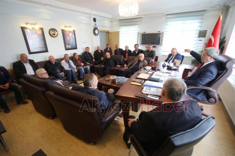 Başkan Akcan Şöförler Odası ve Oda Başkanları İle Yeni Otogar Konusunu Görüştü 