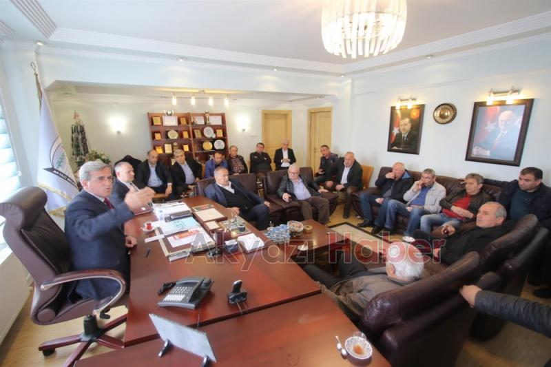 Başkan Akcan Şöförler Odası ve Oda Başkanları İle Yeni Otogar Konusunu Görüştü 