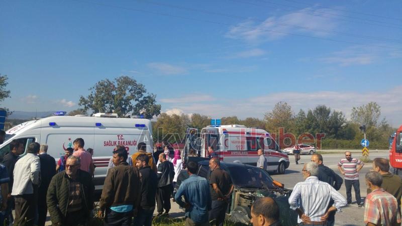 Batakkköy Kavşağında Kaza