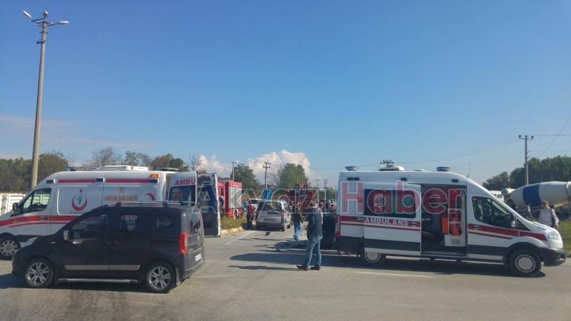 Batakkköy Kavşağında Kaza