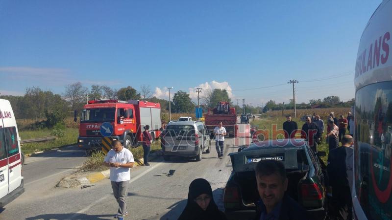 Batakkköy Kavşağında Kaza