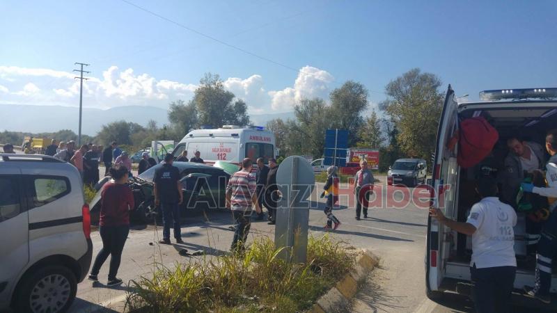 Batakkköy Kavşağında Kaza