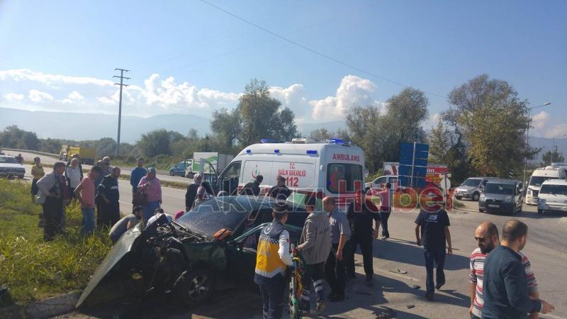 Batakkköy Kavşağında Kaza